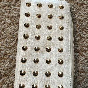 White Studded Wallet